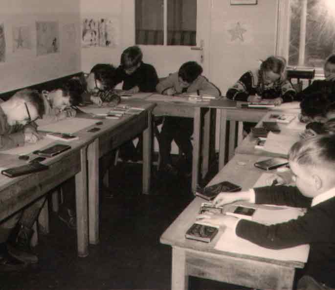 im Klassenraum der Michael-Schule